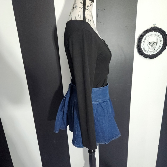 Blue Denim Skirt - Picture 3 of 7